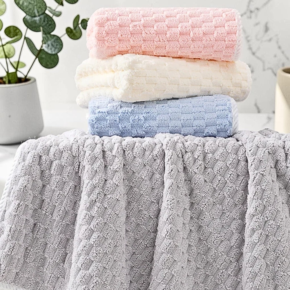 Set aus 2 Fleece-Handtüchern