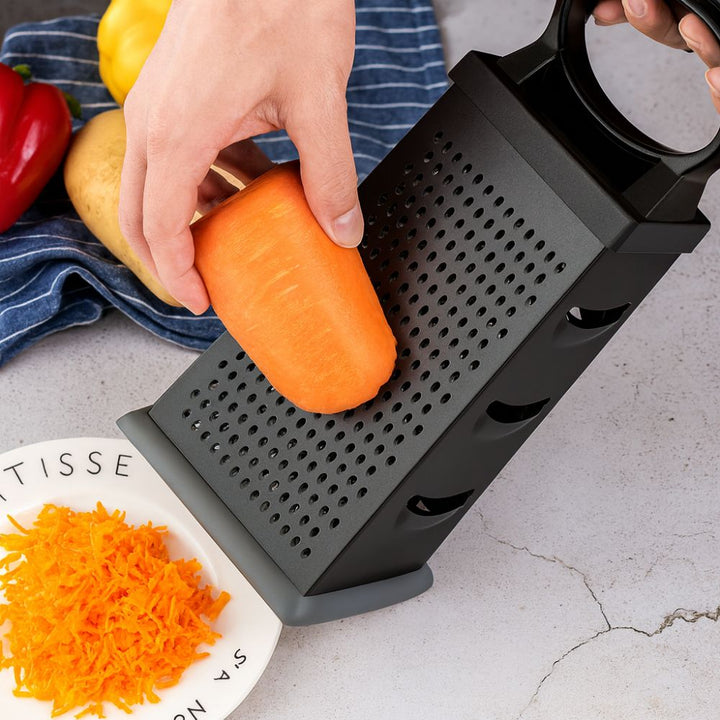 Mandoline und Reibe aus Edelstahl mit rutschfestem Griff