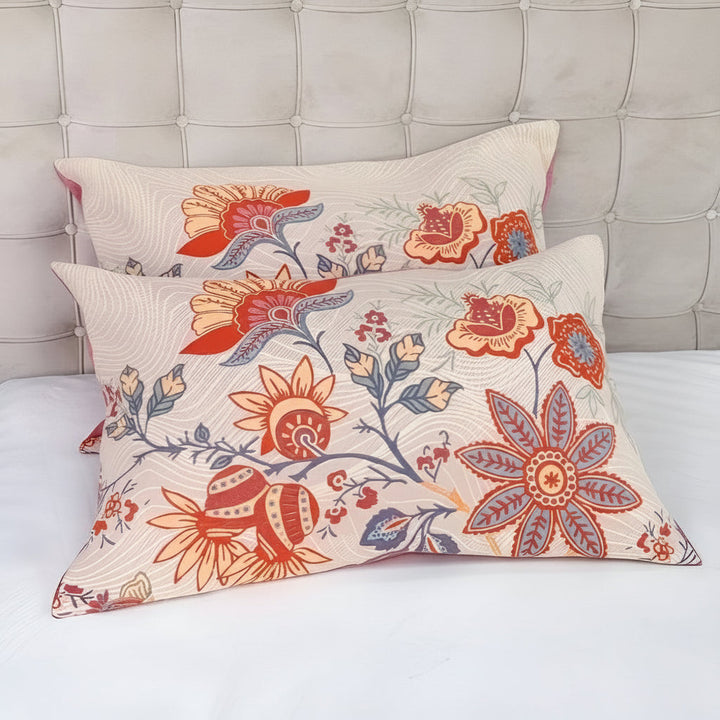Boho-Kissenbezüge mit Blumenmuster, 2er-Set