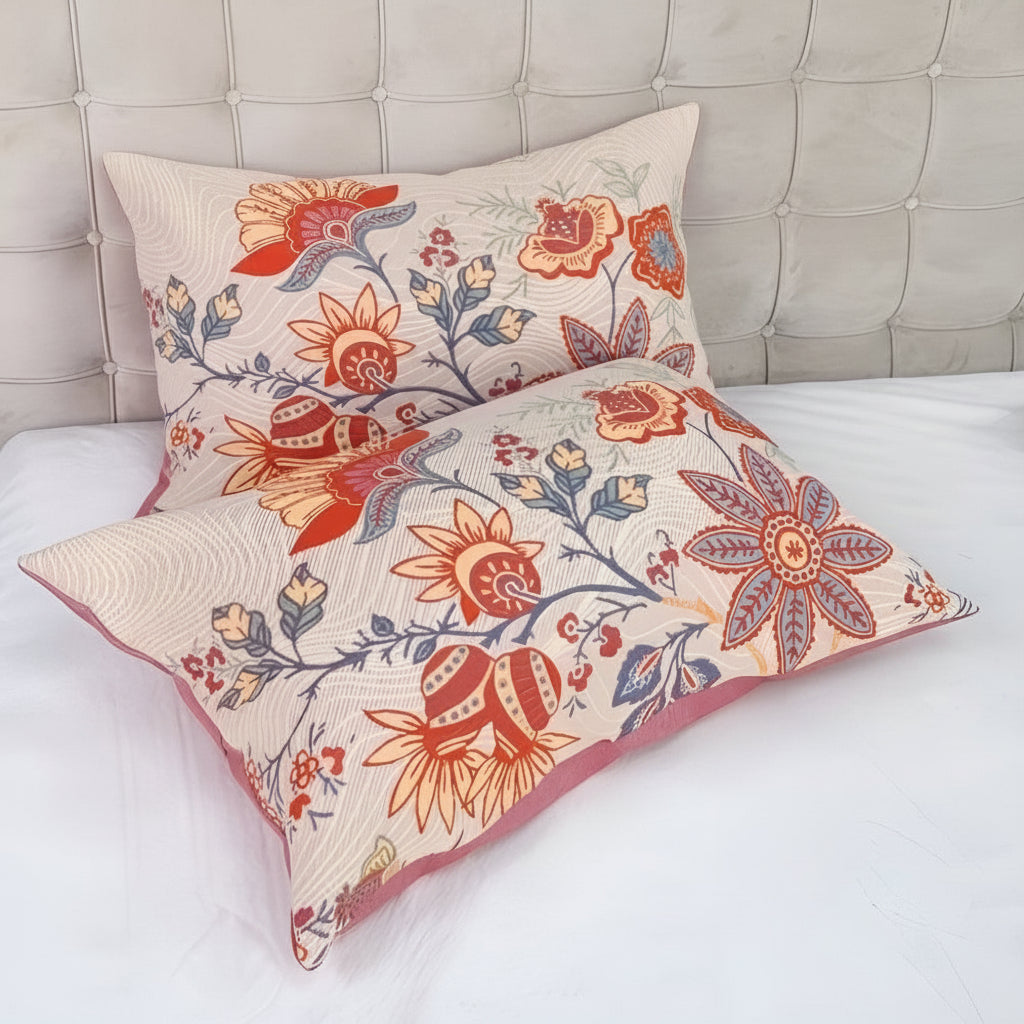 Boho-Kissenbezüge mit Blumenmuster, 2er-Set