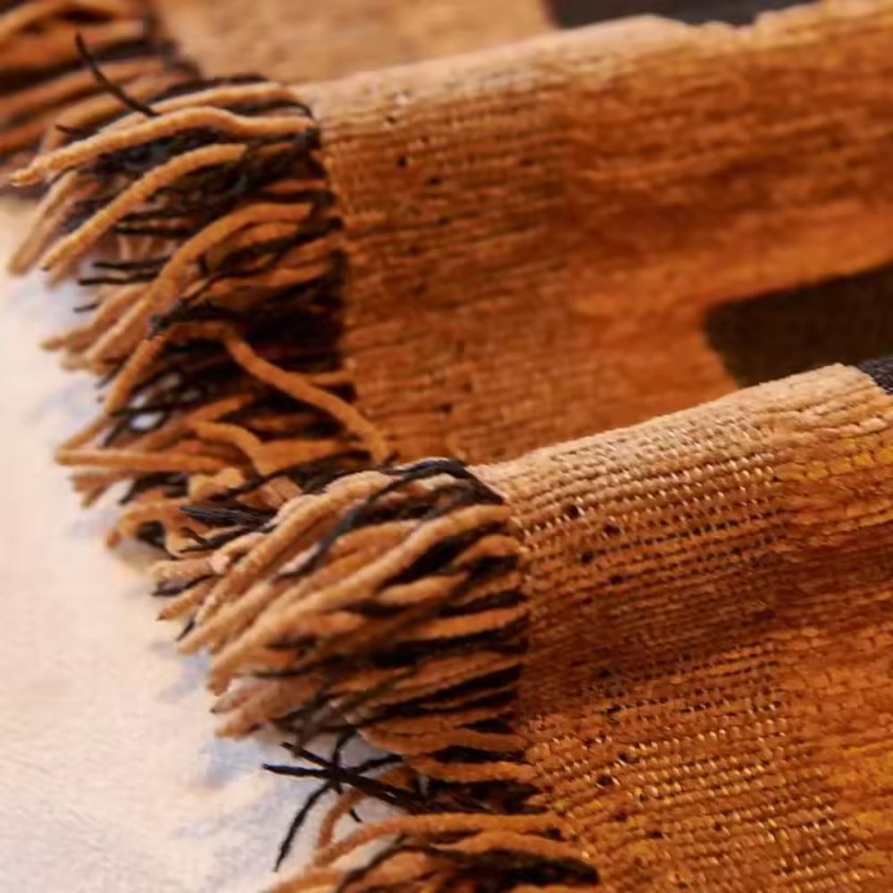 Chenille-Sofadecke, geometrisches Savannenmuster
