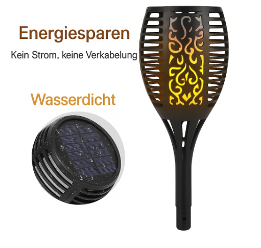 Flarevia™ | Solar-Gartenfackel mit Flammeneffekt