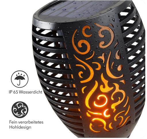 Flarevia™ | Solar-Gartenfackel mit Flammeneffekt