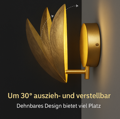 Auraflex™ | Schwenkbare Gold-LED Wandleuchte