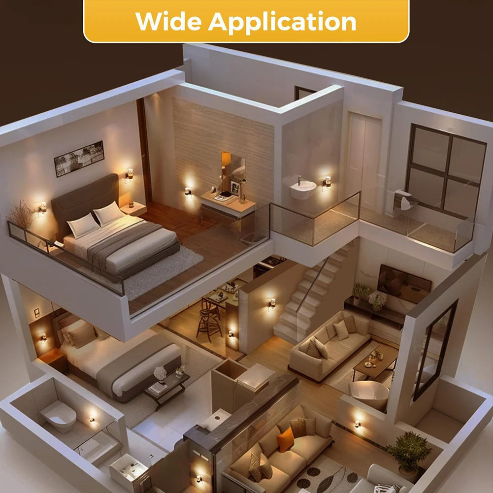 LED Steckdosen Nachtlicht – Moderne Wandlampe mit Blasenglas & warmweißem Licht | Energiesparende Plug-in LED-Lampe für Wohnzimmer, Flur & Schlafzimmer