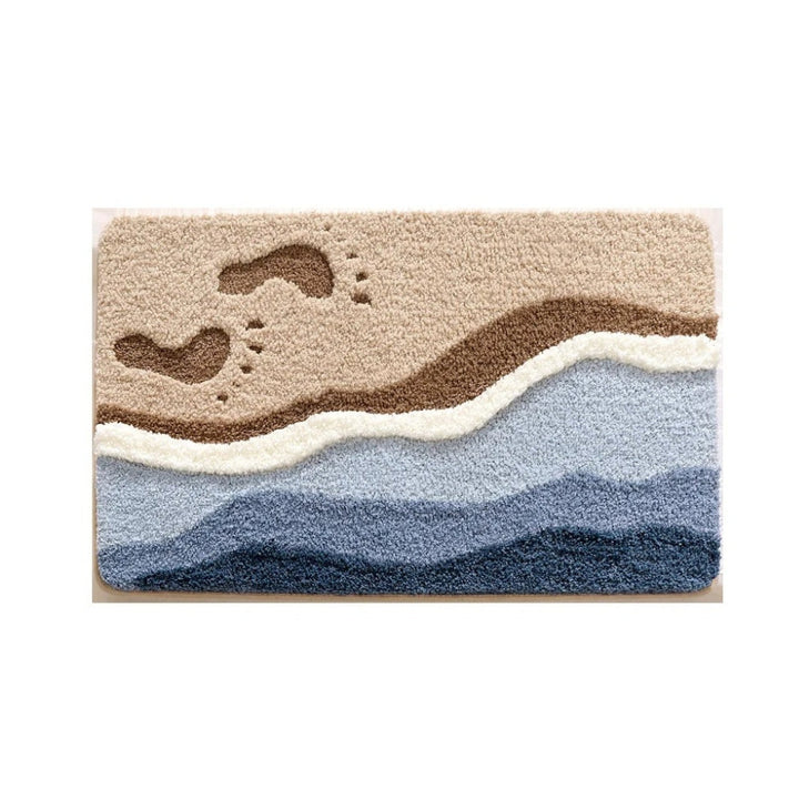 Badematte mit Fußabdruckmuster