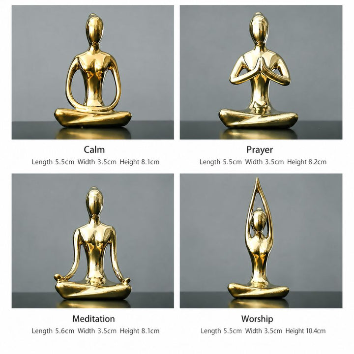 Skulptur aus Keramik – Frau in Meditation