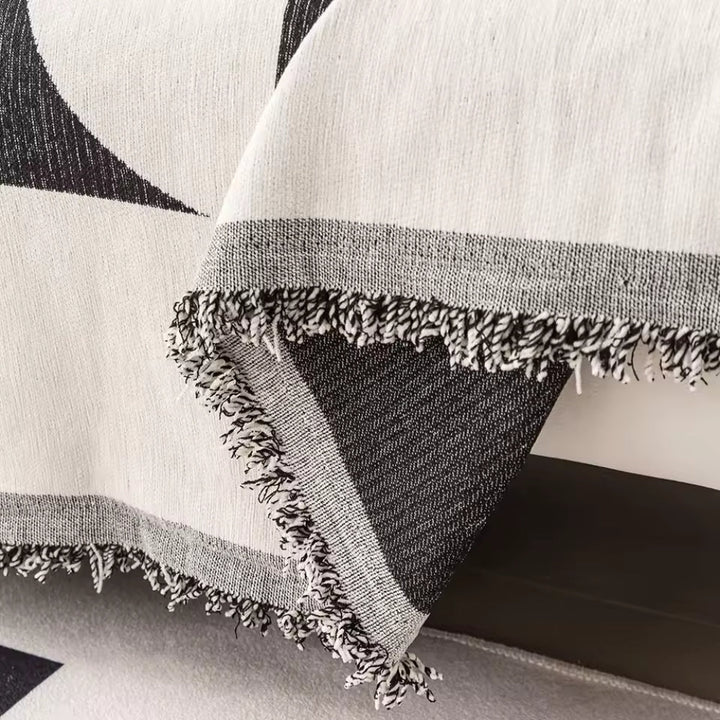 Chenille-Sofadecke mit Windmühlenmuster