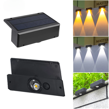 Vialux™ | Solarbetriebene Designlampe für Außenwände.