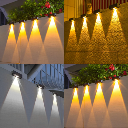 Vialux™ | Solarbetriebene Designlampe für Außenwände.