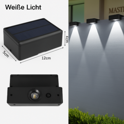 Vialux™ | Solarbetriebene Designlampe für Außenwände.