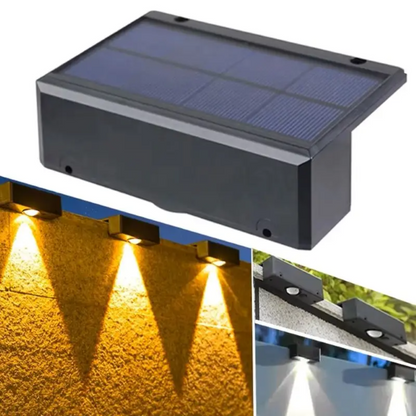 Vialux™ | Solarbetriebene Designlampe für Außenwände.