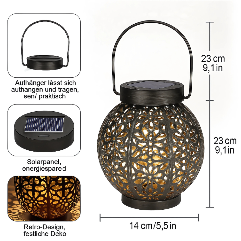 Lunasol™ | LED Solar-Gartenlaterne