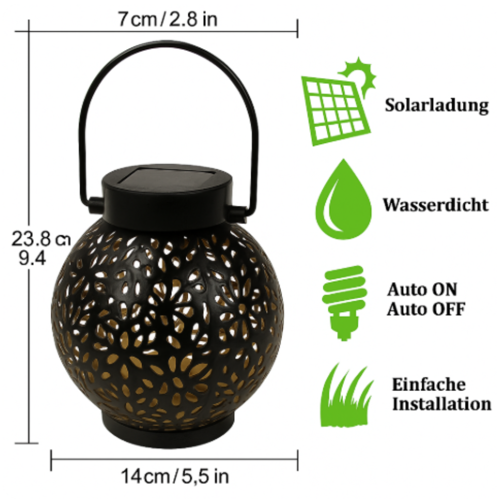 Lunasol™ | LED Solar-Gartenlaterne
