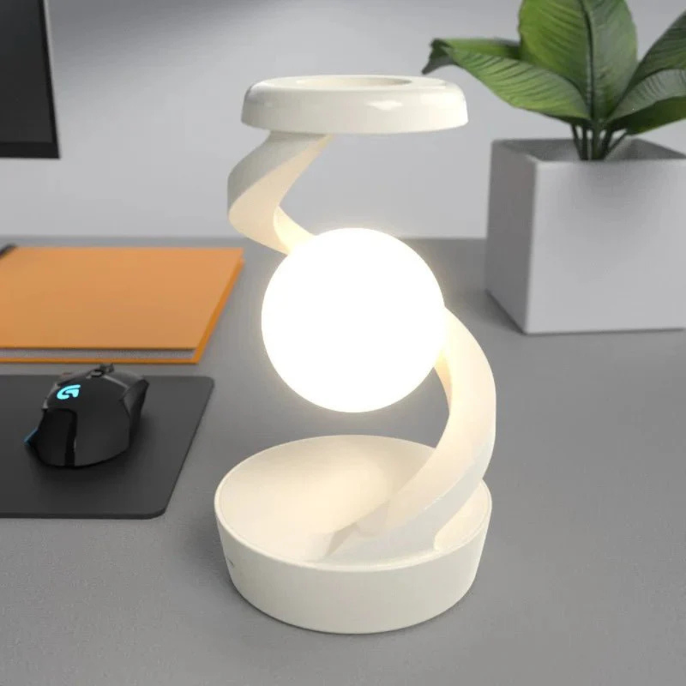 Spiralux™ | Moderne LED-Spiral Tischlampe Weiß