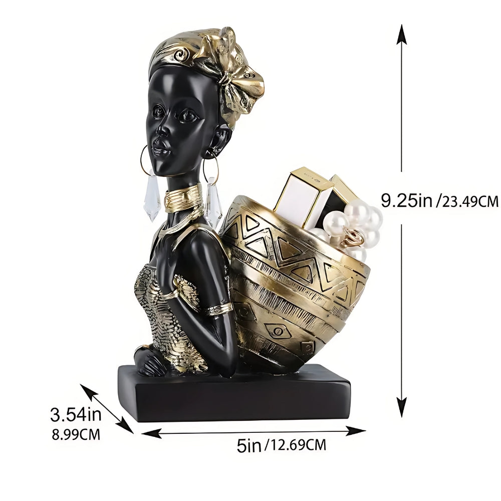 Ablageschale aus Kunstharz – weibliche Silhouette