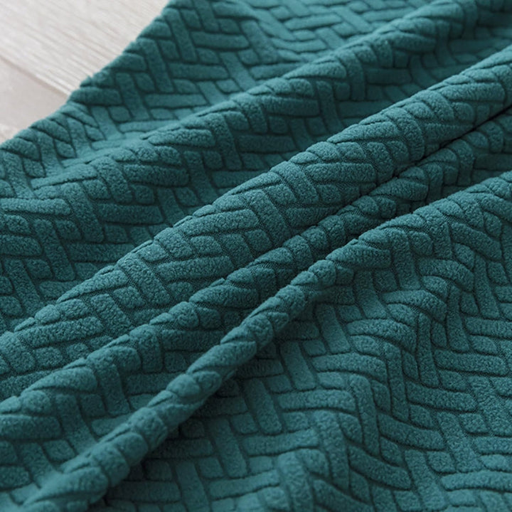 Stretchbarer Stuhlbezug aus Jacquard-Samt