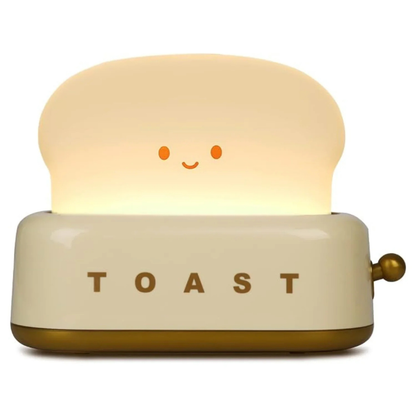 LED Toast Nachtlicht – USB wiederaufladbare Deko Lampe für Kinder & Schlafzimmer | Süßes Stimmungslicht in 3 Farben