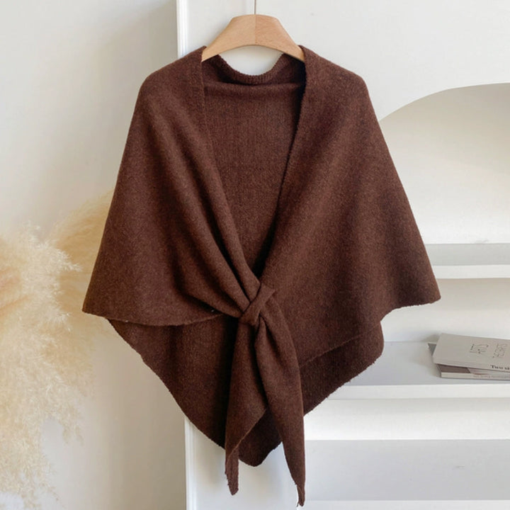 Dreieckiger Strickponcho