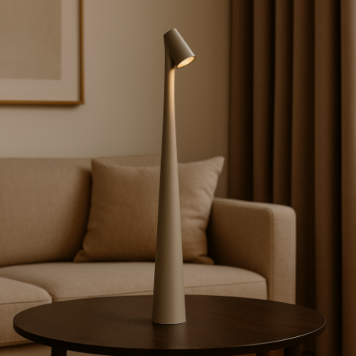 Minuvia™ | Minimalistische LED-Design Tischlampe Beige