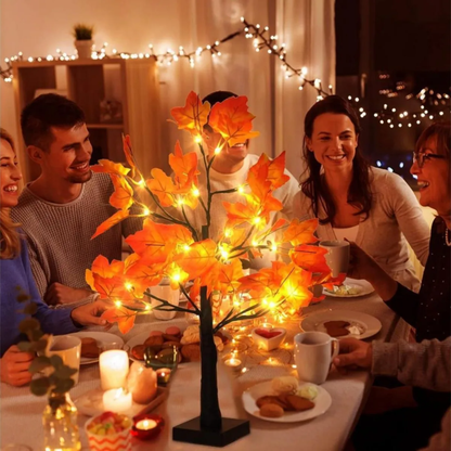 LED Ahornbaum Lampe – Herbst Deko Lichtbaum mit warmweißen LEDs | Deko Baum für Wohnzimmer & Tisch