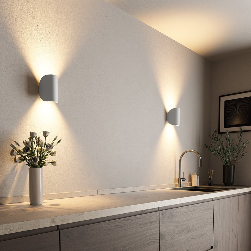 Veloréa™ | Moderne Up-&amp;-Down-Wandlampe Weiß