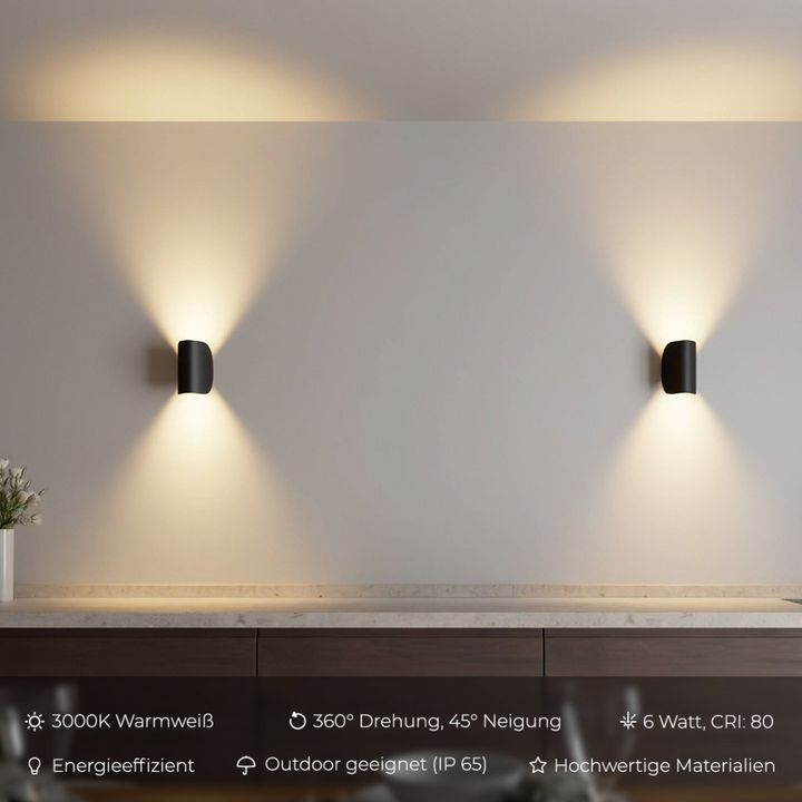 Veloréa™ | Moderne Up-&amp;-Down-Wandlampe