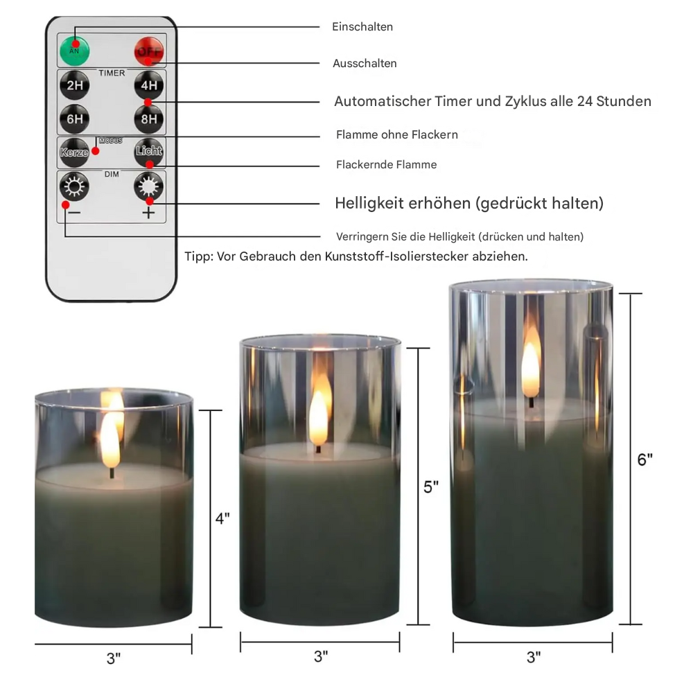 Flamelune™ | Flammloses LED-Kerzenset