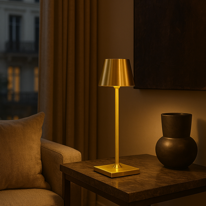 Luxévo™ | Kabellose LED-Akku Tischlampe Gold