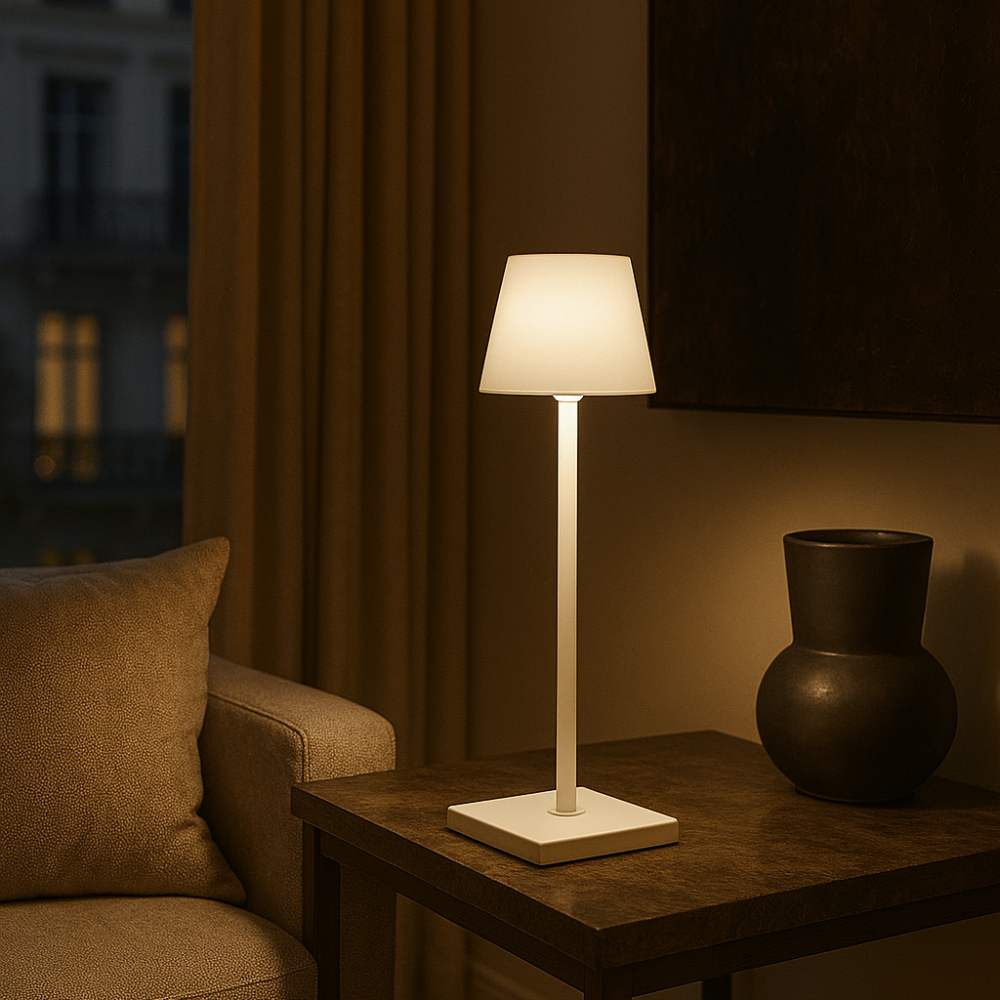 Luxévo™ | Kabellose LED-Akku Tischlampe Weiß