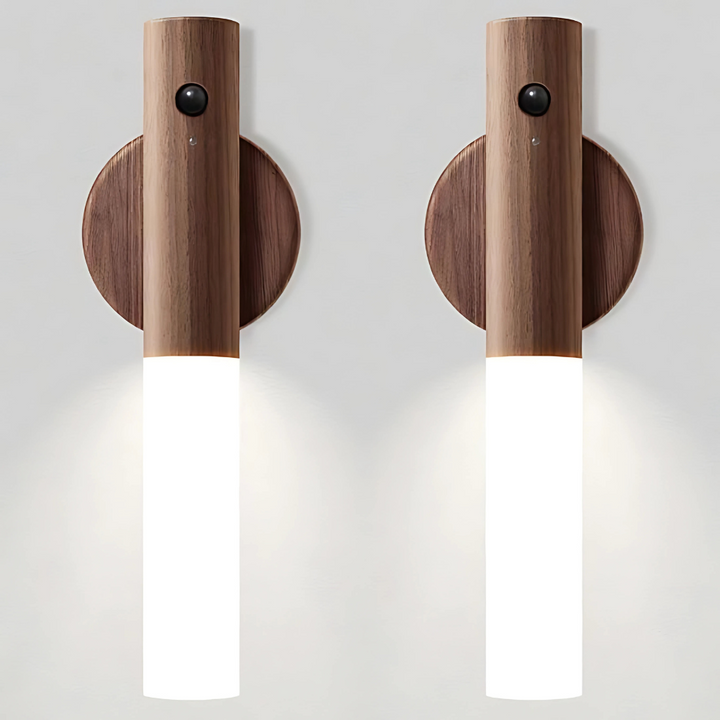 Mobilux™ | Kabellose LED-Wandlampe Schwarzer Nussbaum