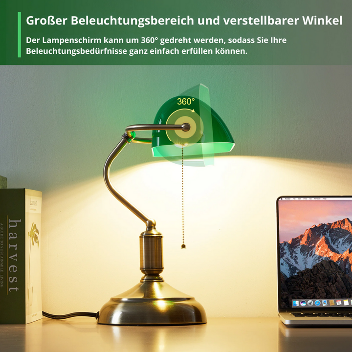 Bankoria™ | Klassische Banker-Tischlampe