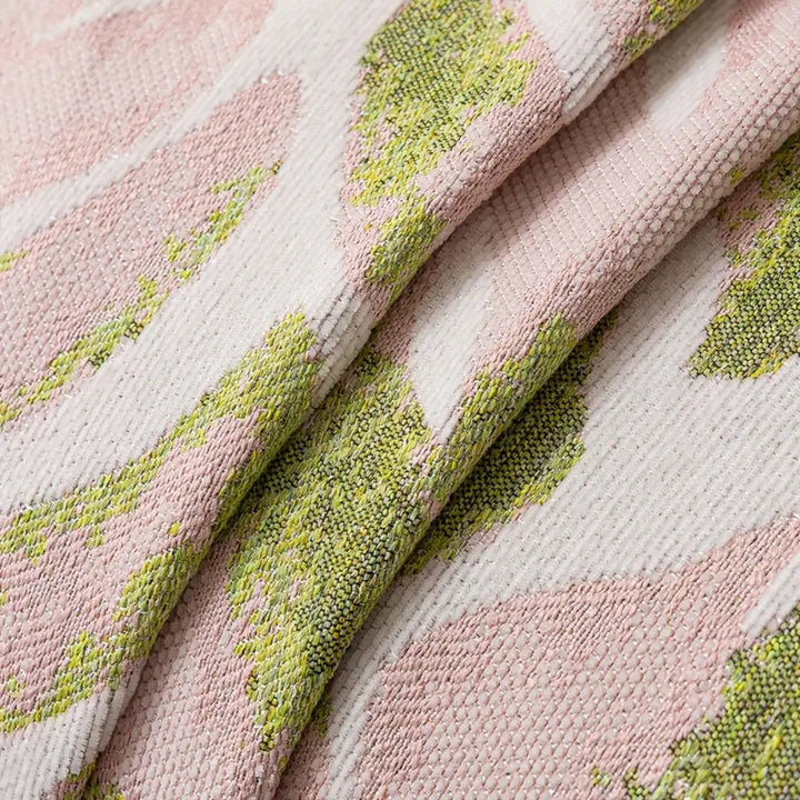 Chenille-Sofaüberwurf mit Blättermuster