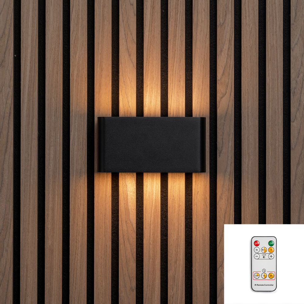 LED Außenwandleuchte Schwarz – Moderne Up & Down Wandlampe IP65, Warmweiß für Hauswand, Garten & Terrasse