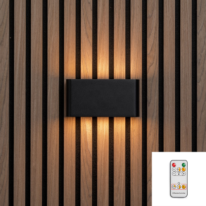 LED Außenwandleuchte Schwarz – Moderne Up & Down Wandlampe IP65, Warmweiß für Hauswand, Garten & Terrasse