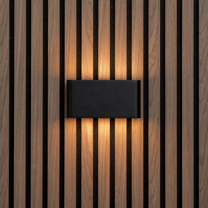 LED Außenwandleuchte Schwarz – Moderne Up & Down Wandlampe IP65, Warmweiß für Hauswand, Garten & Terrasse