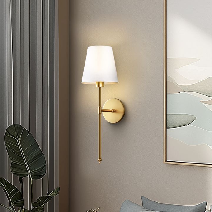 Softlume™ | Moderne Stoffschirm-Wandleuchte Gold
