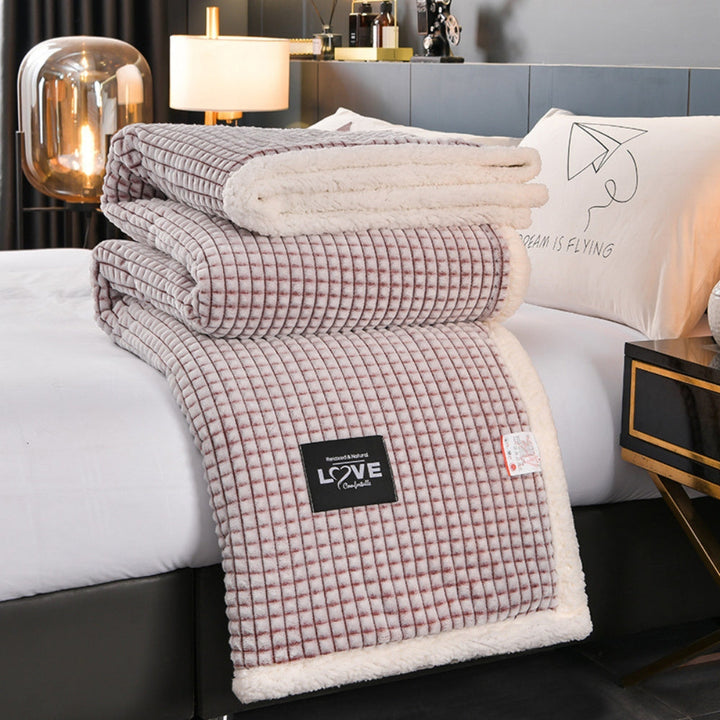 Sherpa-Decke mit Waffelstruktur