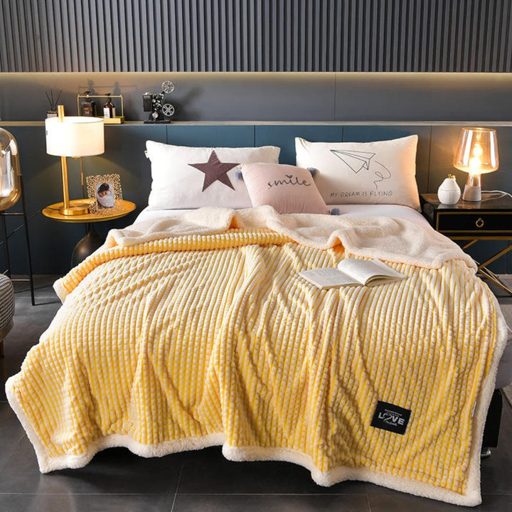 Sherpa-Decke mit Waffelstruktur