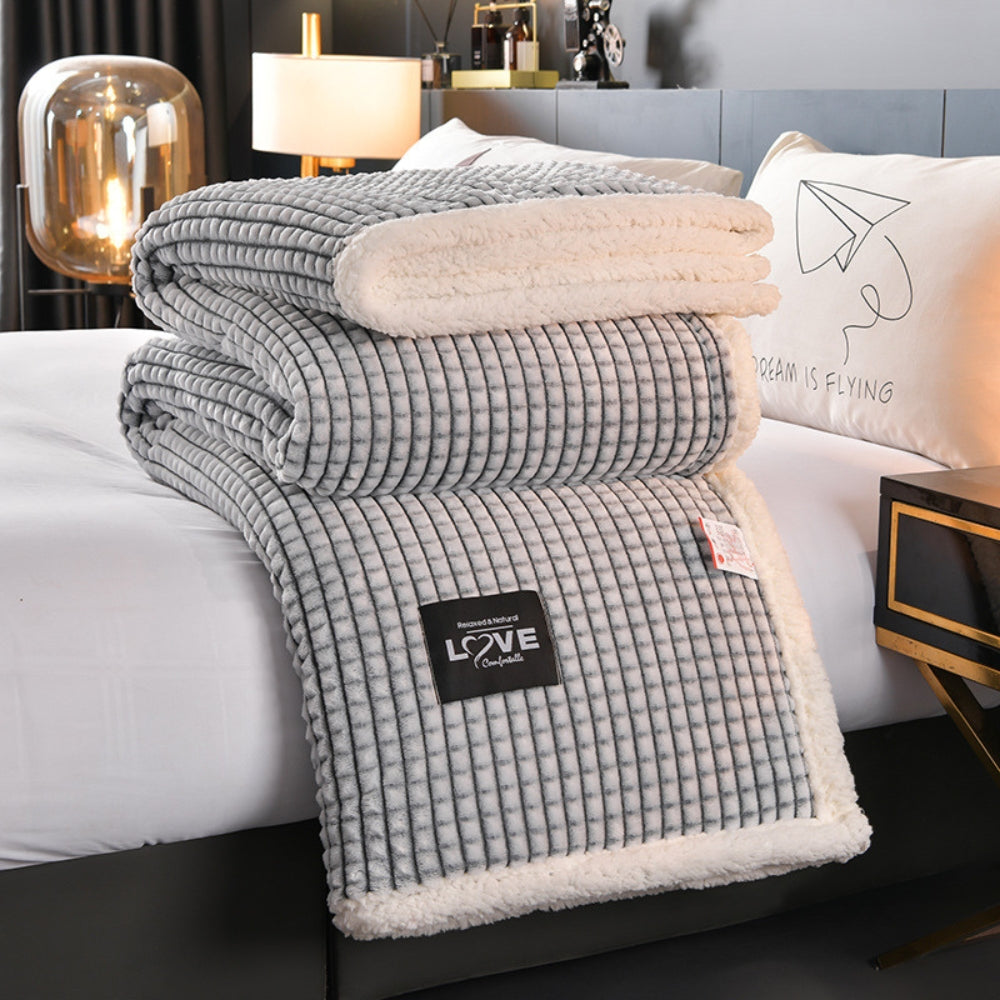 Sherpa-Decke mit Waffelstruktur