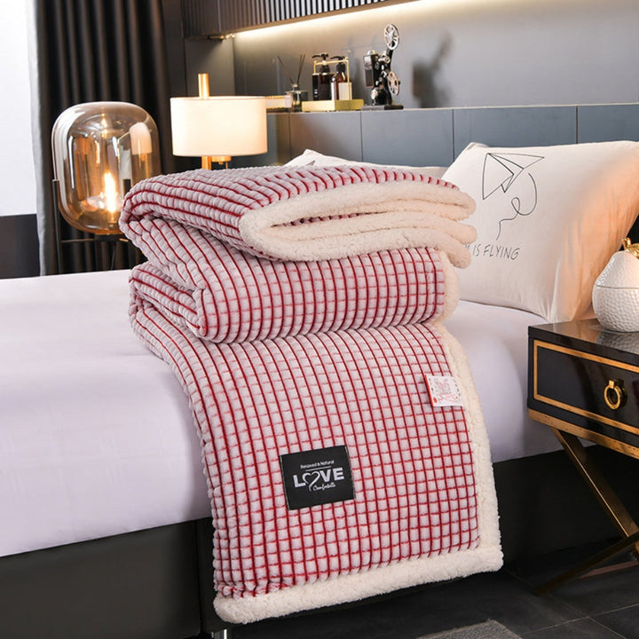 Sherpa-Decke mit Waffelstruktur