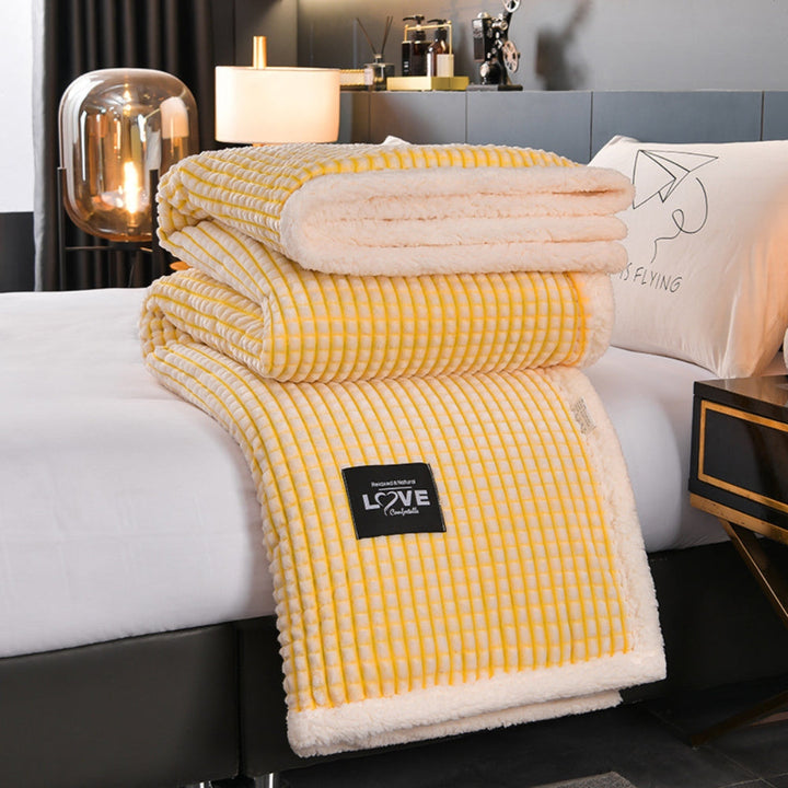 Sherpa-Decke mit Waffelstruktur