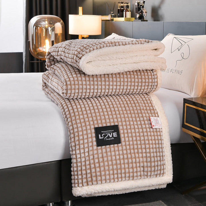 Sherpa-Decke mit Waffelstruktur