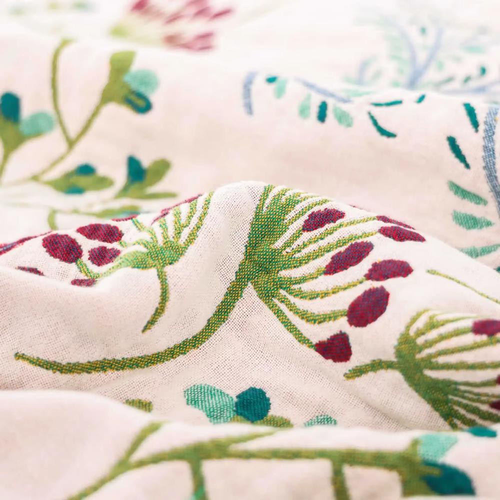 Baumwollmusselin-Decke mit Wildblumen 200 x 230 cm
