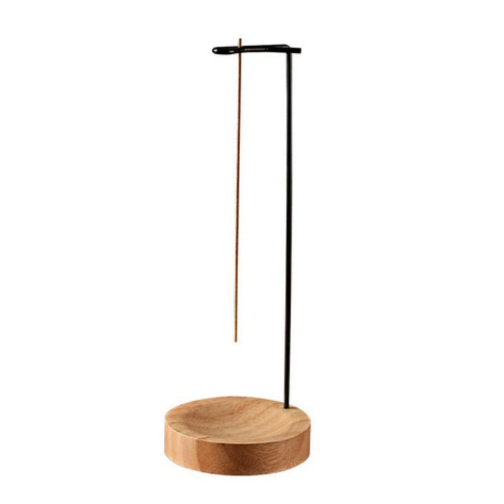 Räucherstäbchenhalter aus Holz mit Metallelement