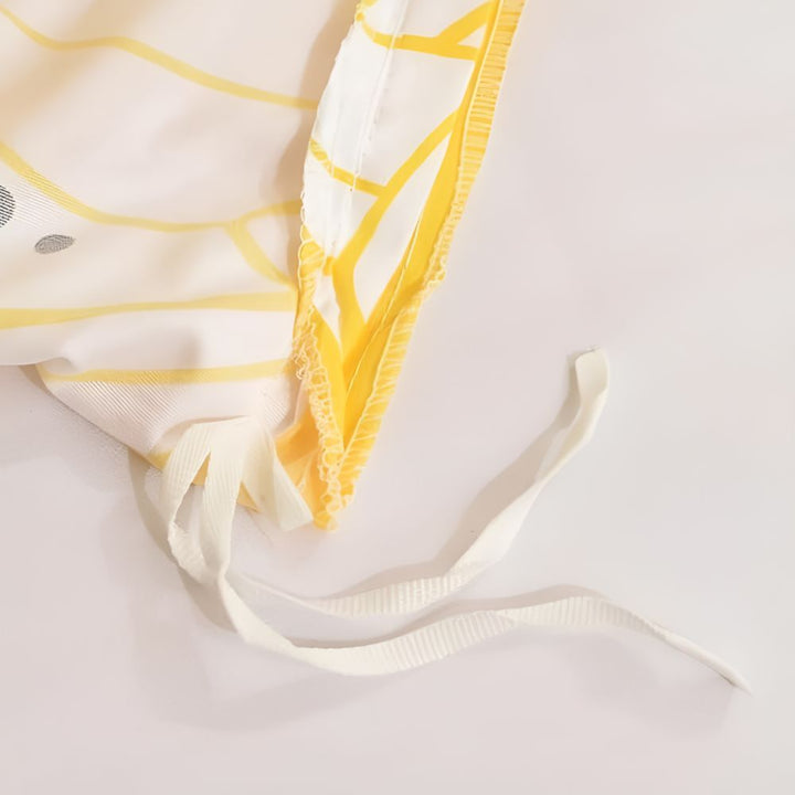 Bettwäsche-Set mit gelbem Blumenmuster, 3-teilig