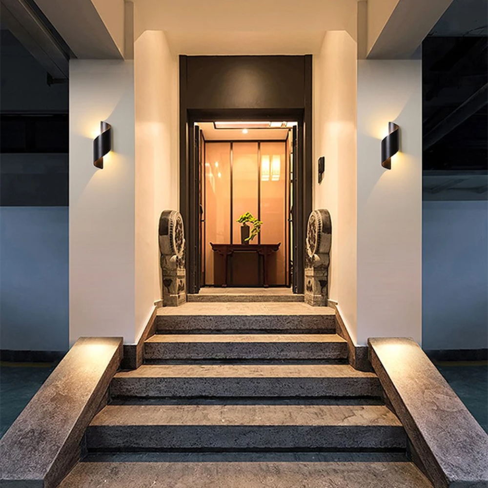 Moderne LED Wandleuchte Außen IP65 – 10W Up Down Wandlampe aus Aluminium – LED Außenwandleuchte für Haus, Hotel & Flur