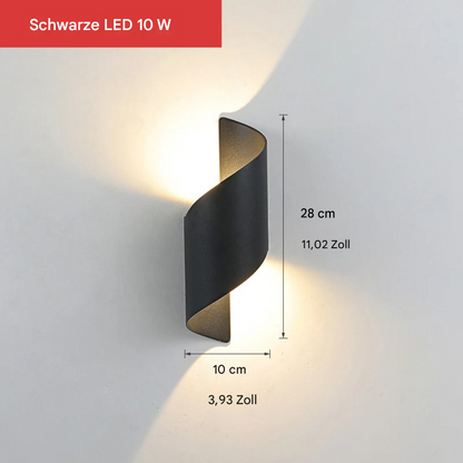 Moderne LED Wandleuchte Außen IP65 – 10W Up Down Wandlampe aus Aluminium – LED Außenwandleuchte für Haus, Hotel & Flur