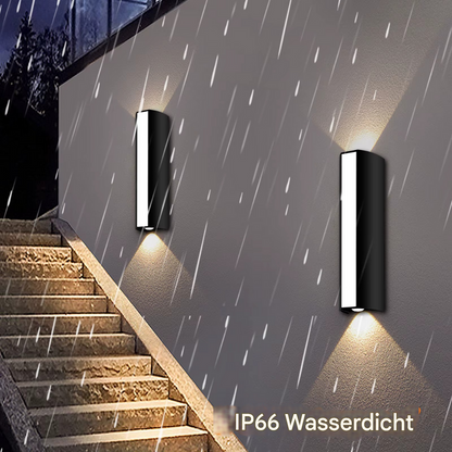 LED Außenwandleuchte Up & Down 10W IP66 – Moderne LED Wandlampe Außen Warmweiß/Kaltweiß – Wasserdichte Außenbeleuchtung für Haus & Garten