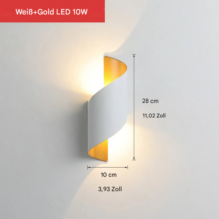 Aluvéa™ | LED Up-&amp;-Down-Außenwandleuchte Weiß und Gold
